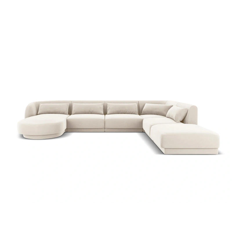 Narożnik 6-os panoramiczny Tulum tkanina welurowa Bluvel Cosmopolitan Design