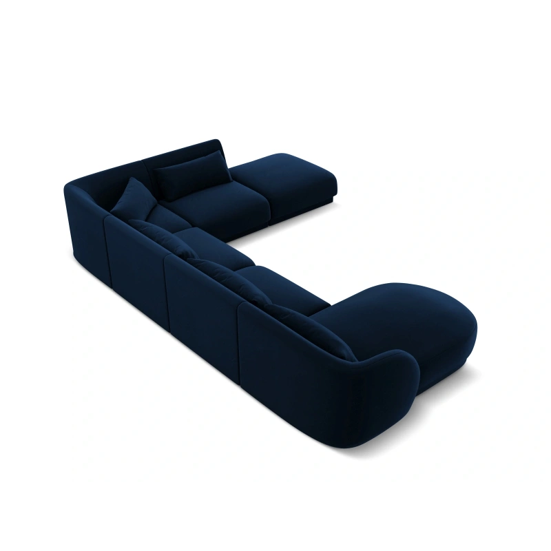 Narożnik 6-os panoramiczny Tulum tkanina welurowa Bluvel Cosmopolitan Design