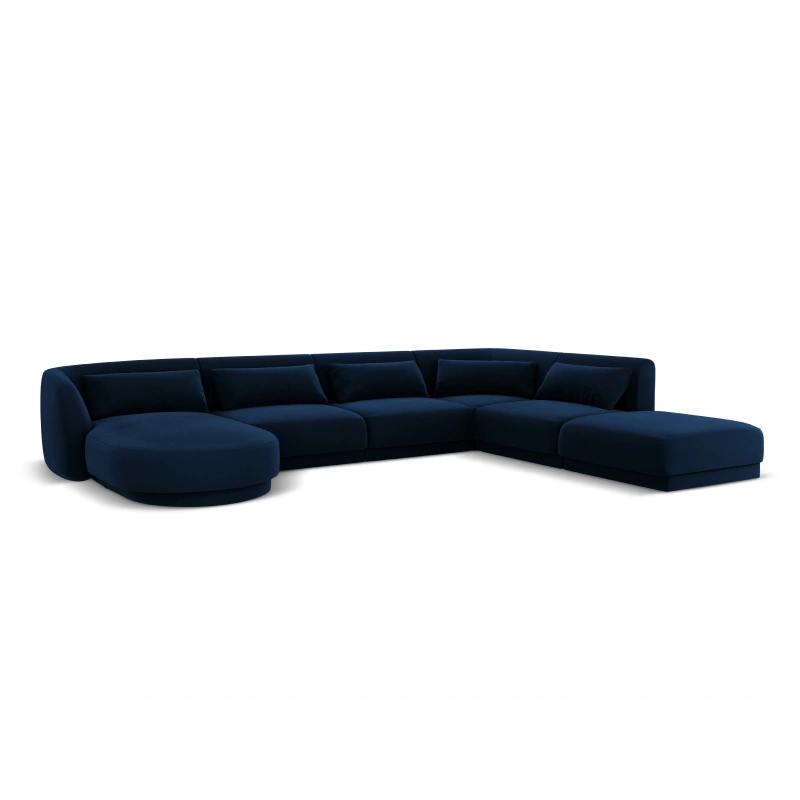 Narożnik 6-os panoramiczny Tulum tkanina welurowa Bluvel Cosmopolitan Design