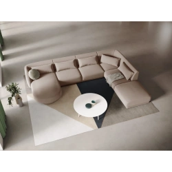 Narożnik 6-os panoramiczny Tulum tkanina welurowa Bluvel Cosmopolitan Design