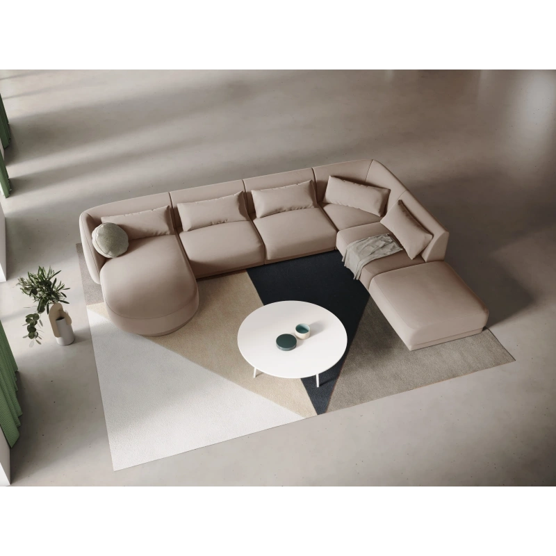 Narożnik 6-os panoramiczny Tulum tkanina welurowa Bluvel Cosmopolitan Design