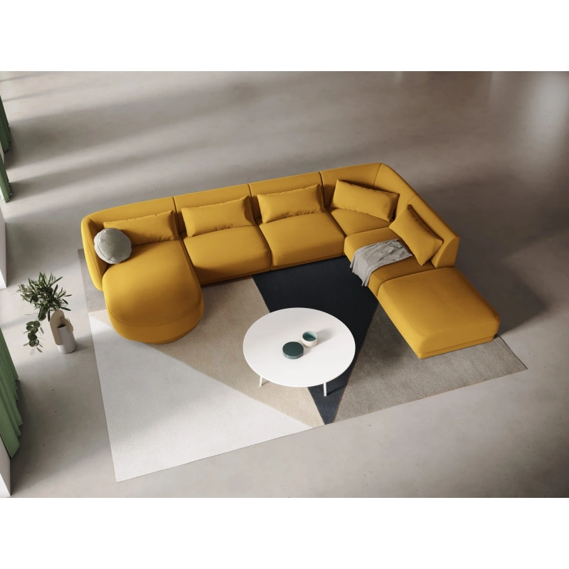 Narożnik 6-os panoramiczny Tulum tkanina welurowa Bluvel Cosmopolitan Design