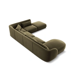 Narożnik 6-os panoramiczny Tulum tkanina welurowa Bluvel Cosmopolitan Design