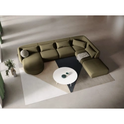 Narożnik 6-os panoramiczny Tulum tkanina welurowa Bluvel Cosmopolitan Design