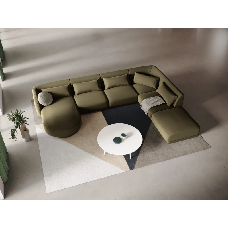Narożnik 6-os panoramiczny Tulum tkanina welurowa Bluvel Cosmopolitan Design