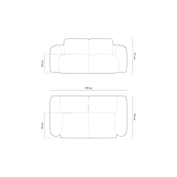 Sofa 2 osobowa Nolio tkanina szenilowa Haga Cosmopolitan Design Sofa 2 osobowa Nolio tkanina szenilowa Haga Cosmopolitan Design