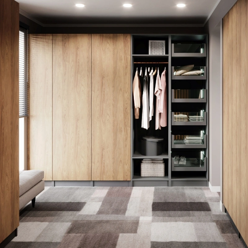 Szafa modułowa - z półkami i 2 szufladami SP2S 40x213,7cm wzór Szafa modułowa - z półkami i 2 szufladami SP2S 40x213,7cm wzór