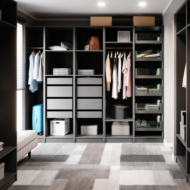 Szafa modułowa - z półkami i 2 szufladami SP2S 40x213,7cm wzór Szafa modułowa - z półkami i 2 szufladami SP2S 40x213,7cm wzór