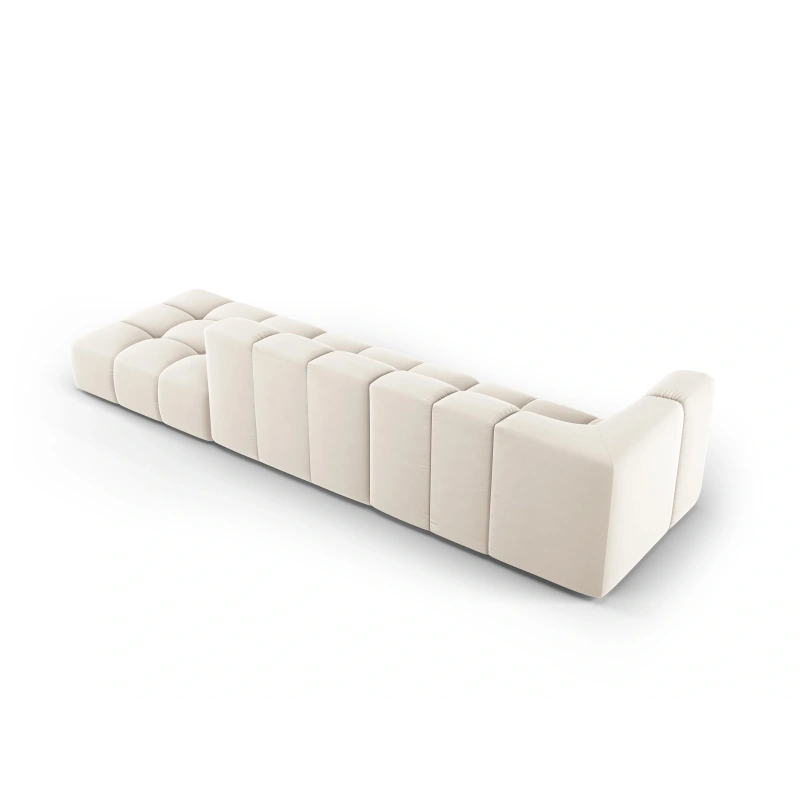 Sofa 4 osobowa Francesca prawostronna tkanina welurowa Bluvel Milo Casa