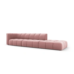 Sofa 4 osobowa Francesca prawostronna tkanina welurowa Bluvel Milo Casa