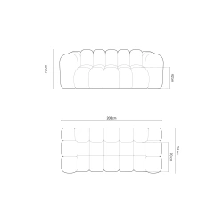 Sofa aksamitna 2-osobowa Halley Windsor & Co Sofa aksamitna 2-osobowa Halley Windsor & Co