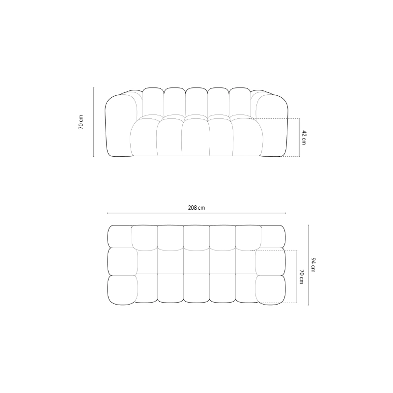 Sofa aksamitna 2-osobowa Halley Windsor & Co Sofa aksamitna 2-osobowa Halley Windsor & Co