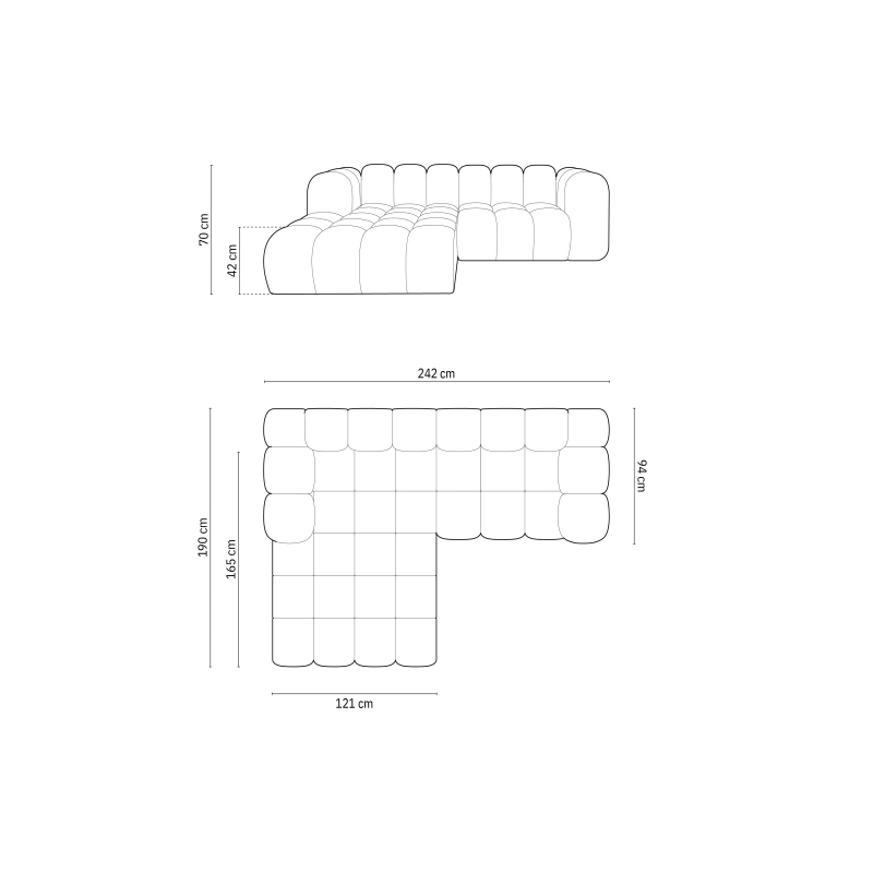 Narożnik aksamitny 3 osobowy Halley Windsor & Co Narożnik aksamitny 3 osobowy Halley Windsor & Co