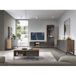 Szafka RTV Bilbao BL02 Craft Tabaco/Grafit Szafka RTV Bilbao BL02 Craft Tabaco/Grafit