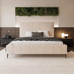 Łóżko tapicerowane Suzi na wysokich nóżkach rozmiar do wyboru