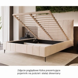 Łóżko tapicerowane Suzi na wysokich nóżkach rozmiar do wyboru Łóżko tapicerowane Suzi na wysokich nóżkach rozmiar do wyboru