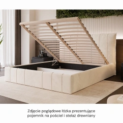 Łóżko tapicerowane Moly ze stelażem drewnianym rozmiar do wyboru Łóżko tapicerowane Moly ze stelażem drewnianym rozmiar do wyboru