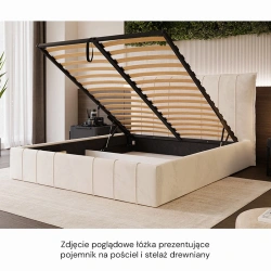 Łóżko tapicerowane Moly ze stelażem drewnianym rozmiar do wyboru Łóżko tapicerowane Moly ze stelażem drewnianym rozmiar do wyboru