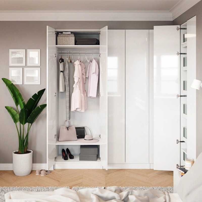 Szafa modułowa - z półkami i 4 szufladami SP4S 60x213,7cm - wzór Szafa modułowa - z półkami i 4 szufladami SP4S 60x213,7cm - wzór