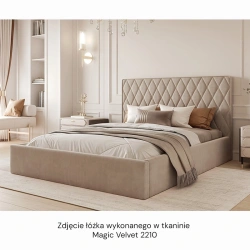 Łóżko tapicerowane Caro z pojemnikiem na posciel, rozmiar do wyboru Łóżko tapicerowane Caro z pojemnikiem na posciel, rozmiar do wyboru