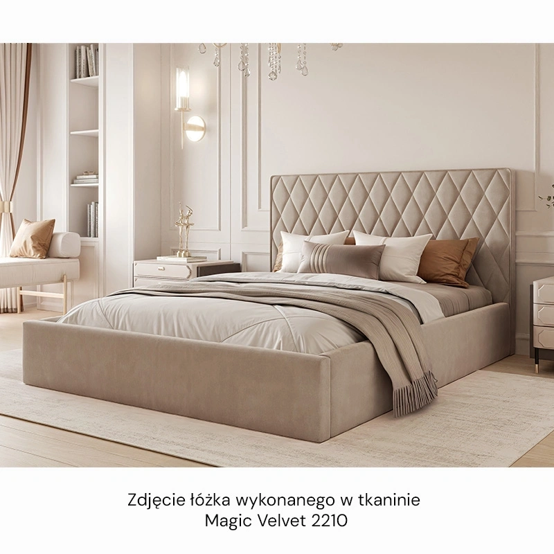 Łóżko tapicerowane Caro z pojemnikiem na posciel, rozmiar do wyboru Łóżko tapicerowane Caro z pojemnikiem na posciel, rozmiar do wyboru