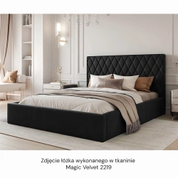 Łóżko tapicerowane Caro z pojemnikiem na posciel, rozmiar do wyboru Łóżko tapicerowane Caro z pojemnikiem na posciel, rozmiar do wyboru