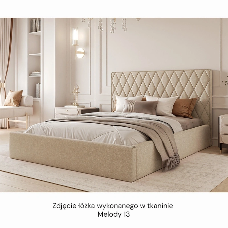 Łóżko tapicerowane Caro z pojemnikiem na posciel, rozmiar do wyboru Łóżko tapicerowane Caro z pojemnikiem na posciel, rozmiar do wyboru