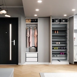 Szafa modułowa - z półkami i 4 szufladami SP4S 60x213,7cm - wzór Szafa modułowa - z półkami i 4 szufladami SP4S 60x213,7cm - wzór