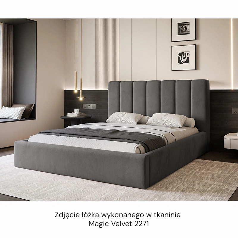 Łóżko tapicerowane Roma z pojemnikiem na pościel 120/140/160/180x200cm Łóżko tapicerowane Roma z pojemnikiem na pościel 120/140/160/180x200cm