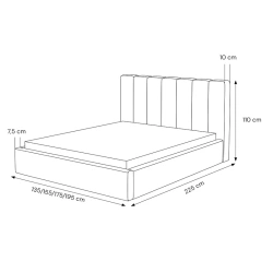Łóżko tapicerowane Roma z pojemnikiem na pościel 120/140/160/180x200cm Łóżko tapicerowane Roma z pojemnikiem na pościel 120/140/160/180x200cm