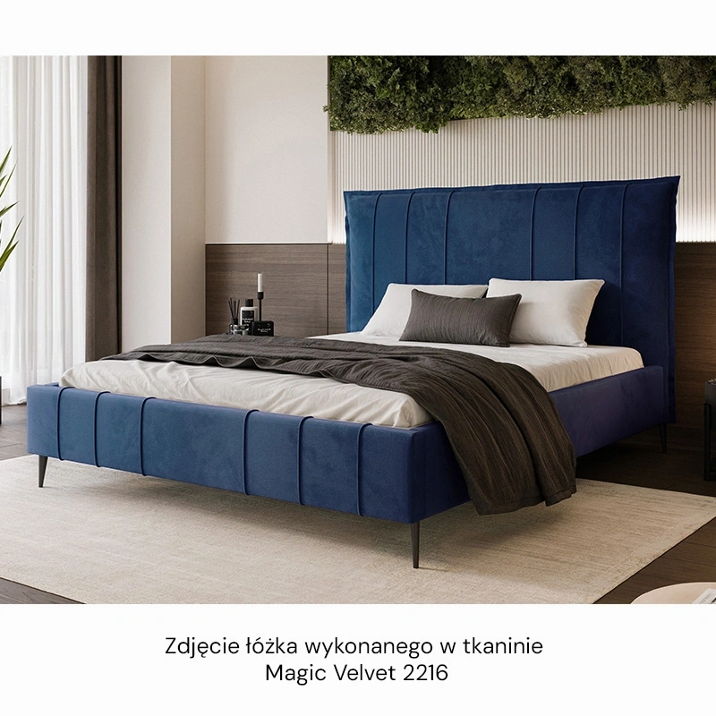 Łóżko tapicerowane Suzi na wysokich nóżkach rozmiar do wyboru Łóżko tapicerowane Suzi na wysokich nóżkach rozmiar do wyboru