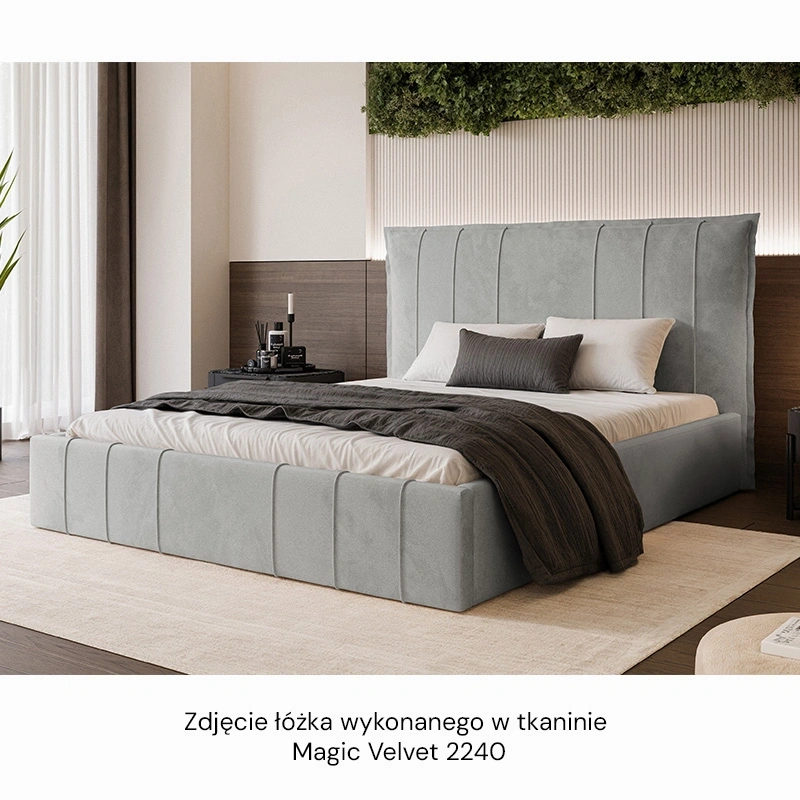 Łóżko tapicerowane Moly ze stelażem drewnianym rozmiar do wyboru Łóżko tapicerowane Moly ze stelażem drewnianym rozmiar do wyboru
