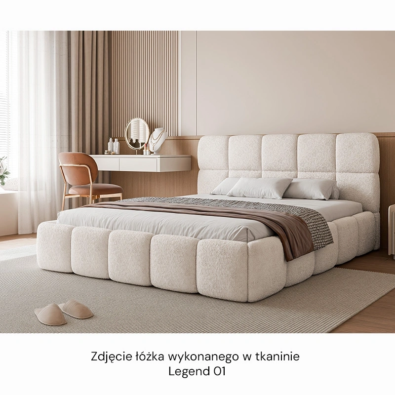 Łóżko tapicerowane Cloud z pojemnikiem na pościel 140/160/180x200cm Łóżko tapicerowane Cloud z pojemnikiem na pościel 140/160/180x200cm