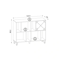 Regał Bilbao BL09 Dąb Artisan/Biały mat Regał Bilbao BL09 Dąb Artisan/Biały mat