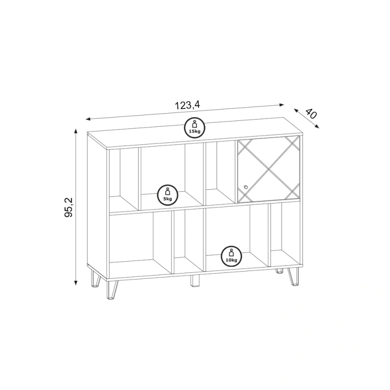 Regał Bilbao BL09 Dąb Artisan/Biały mat Regał Bilbao BL09 Dąb Artisan/Biały mat