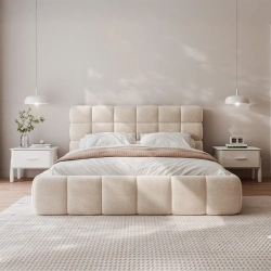 Łóżko tapicerowane Bubble z pojemnikiem na pościel 140/160/180x200cm