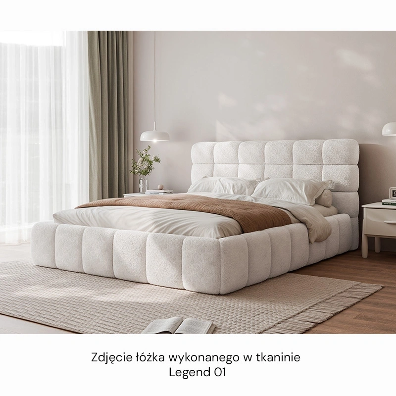 Łóżko tapicerowane Bubble z pojemnikiem na pościel 140/160/180x200cm Łóżko tapicerowane Bubble z pojemnikiem na pościel 140/160/180x200cm