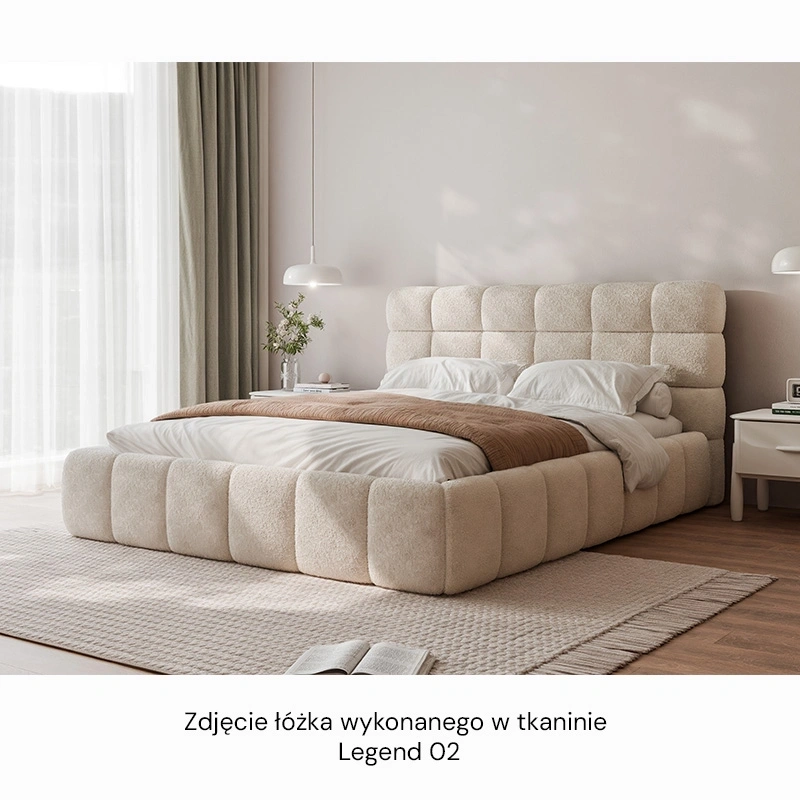 Łóżko tapicerowane Bubble z pojemnikiem na pościel 140/160/180x200cm Łóżko tapicerowane Bubble z pojemnikiem na pościel 140/160/180x200cm