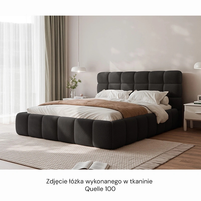 Łóżko tapicerowane Bubble z pojemnikiem na pościel 140/160/180x200cm Łóżko tapicerowane Bubble z pojemnikiem na pościel 140/160/180x200cm