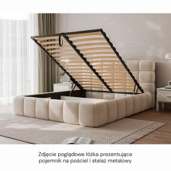 Łóżko tapicerowane Bubble z pojemnikiem na pościel 140/160/180x200cm Łóżko tapicerowane Bubble z pojemnikiem na pościel 140/160/180x200cm