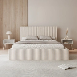 Łóżko tapicerowane Tilia z pojemnikiem na pościel 120/140/160/180/200x200cm