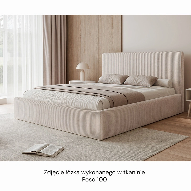 Łóżko tapicerowane Tilia z pojemnikiem na pościel 120/140/160/180/200x200cm Łóżko tapicerowane Tilia z pojemnikiem na pościel 120/140/160/180/200x200cm