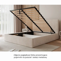 Łóżko tapicerowane Tilia z pojemnikiem na pościel 120/140/160/180/200x200cm Łóżko tapicerowane Tilia z pojemnikiem na pościel 120/140/160/180/200x200cm