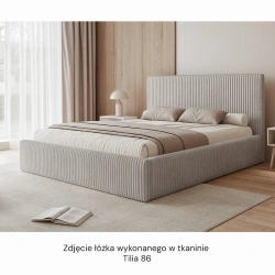Łóżko tapicerowane Tilia z pojemnikiem na pościel 120/140/160/180/200x200cm Łóżko tapicerowane Tilia z pojemnikiem na pościel 120/140/160/180/200x200cm