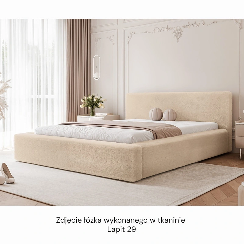 Łóżko tapicerowane Fluffy z pojemnikiem na pościel 140/160/180x200cm Łóżko tapicerowane Fluffy z pojemnikiem na pościel 140/160/180x200cm