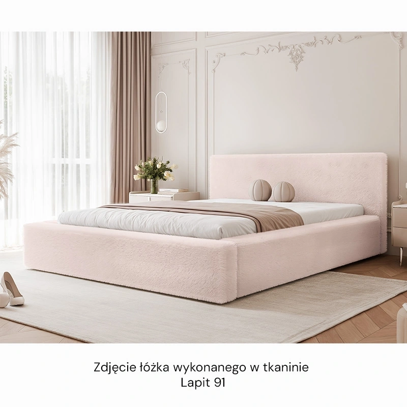 Łóżko tapicerowane Fluffy z pojemnikiem na pościel 140/160/180x200cm Łóżko tapicerowane Fluffy z pojemnikiem na pościel 140/160/180x200cm
