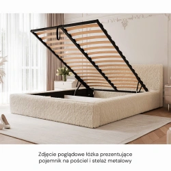 Łóżko tapicerowane Fluffy z pojemnikiem na pościel 140/160/180x200cm Łóżko tapicerowane Fluffy z pojemnikiem na pościel 140/160/180x200cm