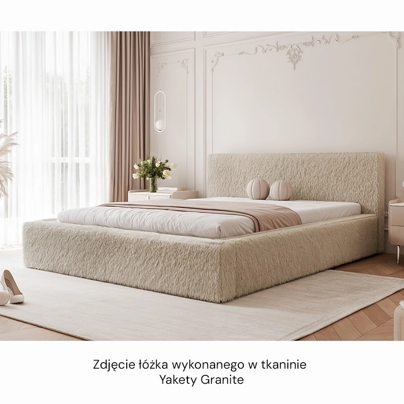 Łóżko tapicerowane Fluffy z pojemnikiem na pościel 140/160/180x200cm Łóżko tapicerowane Fluffy z pojemnikiem na pościel 140/160/180x200cm
