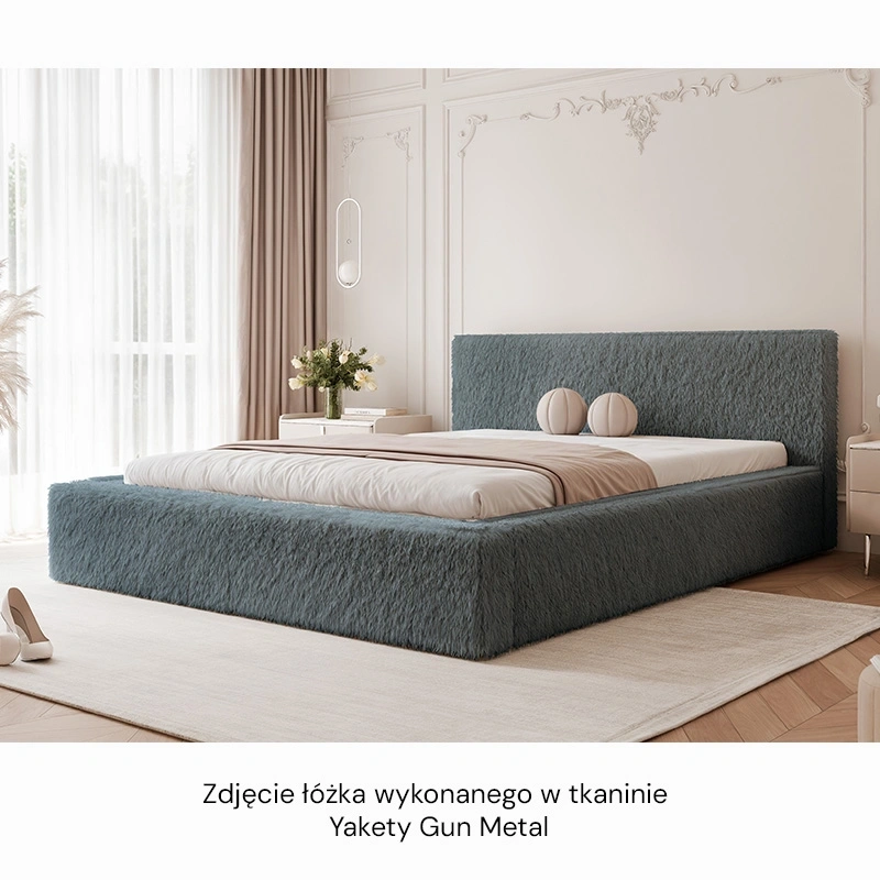 Łóżko tapicerowane Fluffy z pojemnikiem na pościel 140/160/180x200cm Łóżko tapicerowane Fluffy z pojemnikiem na pościel 140/160/180x200cm