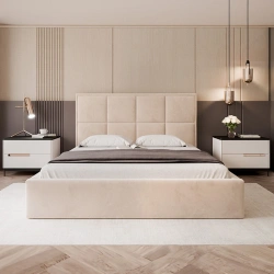 Łóżko tapicerowane Silensio z pojemnikiem na pościel 120/140/160/180x200cm